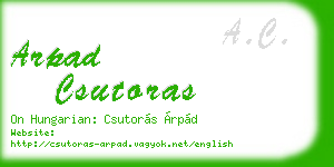 arpad csutoras business card
